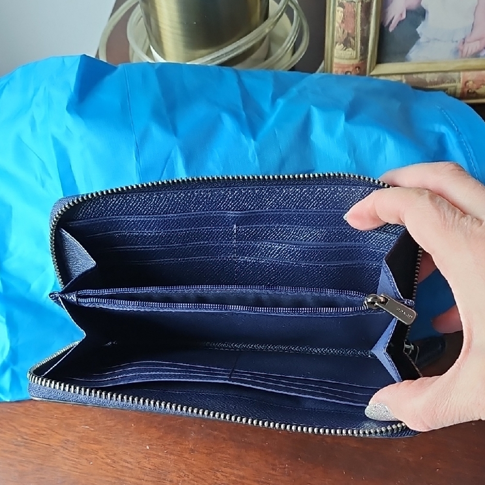 Coach Blue Key & Card Holder - Picture 2 of 5